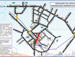 Underpass Gatsu Mulai Dibangun, Jalan Gatot Subroto Ditutup 450 Meter, Dishub Siapkan 3 Jalur Alternatif
