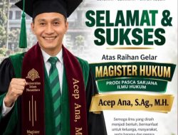 Acep Ana, Anggota DPRD Kabupaten Bandung Fraksi PKB, Raih Capaian Akademik